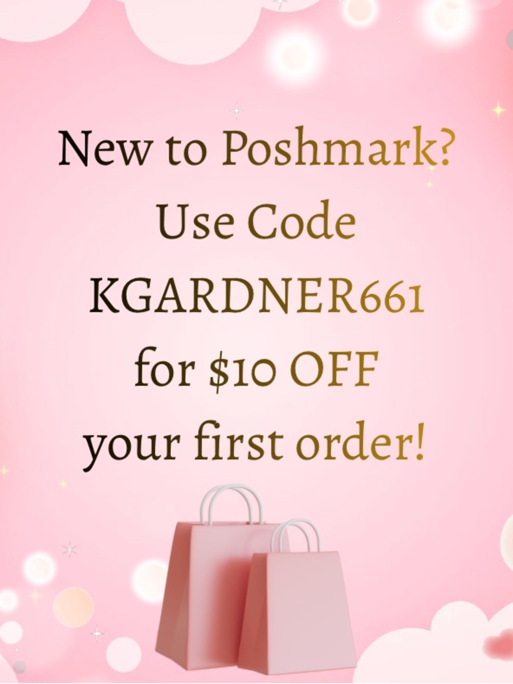 ✨🩷Poshmark New User $10 Off your first purchase with Promo Code ~ KGARDNER661